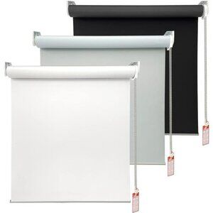 100% Blackout Roller Window Shades, Window Blinds with Thermal Insulated